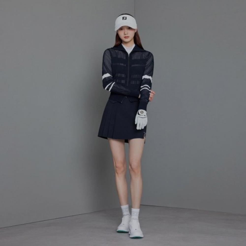 Footjoy Женский Вязаный Кардиган на Молнии Морской Белый 37287 S