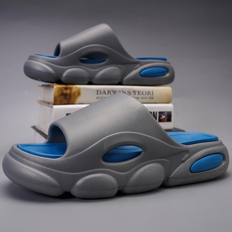 Letnie wysokiej jakości gumowe i plastikowe klapki CM tęczowe walka osobowość lekkie jednopasmowe klapki męskie buty