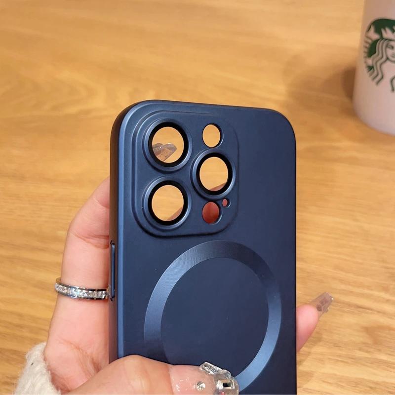 Luxury Fashion For Magsafe Wireless Charging Cases For iPhone 16 15 14 13 12 11 Pro Max Soft Magnetic Silicon Cover Accessories