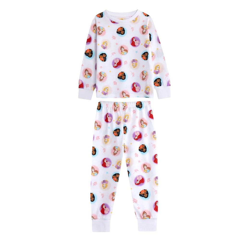 Disney Princess Girls Long-Sleeved Long Pyjama Set (Pack of 2)