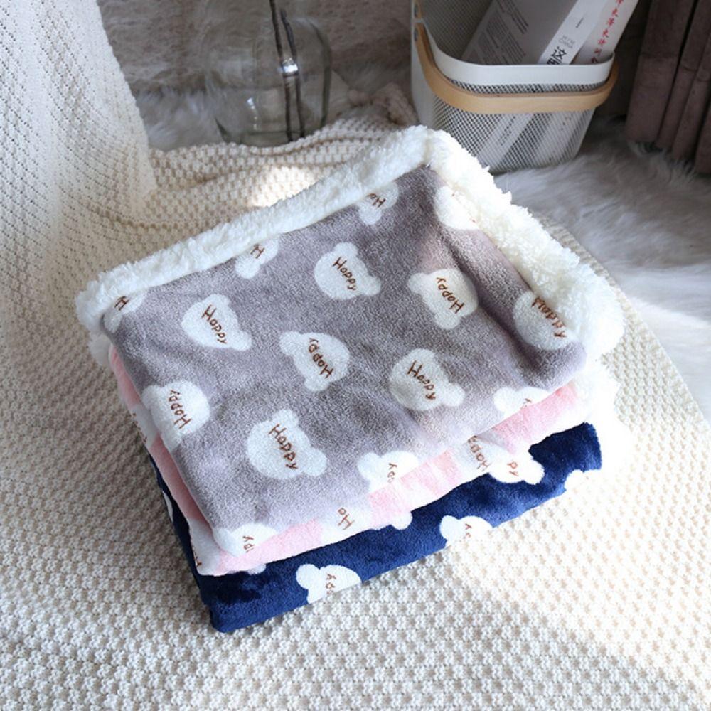 Soft Cat Warm Blanket Thickened Pet Sofa Blanket Practical Puppy Bed Mat for Dogs Cats