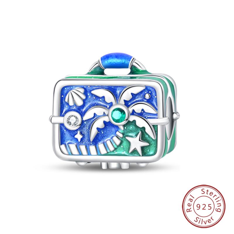 New Copper Ocean Series Mermaids Shell Charms Beads Fit Qikaola Original Bracelets Fine Birthday Diy Jewelry