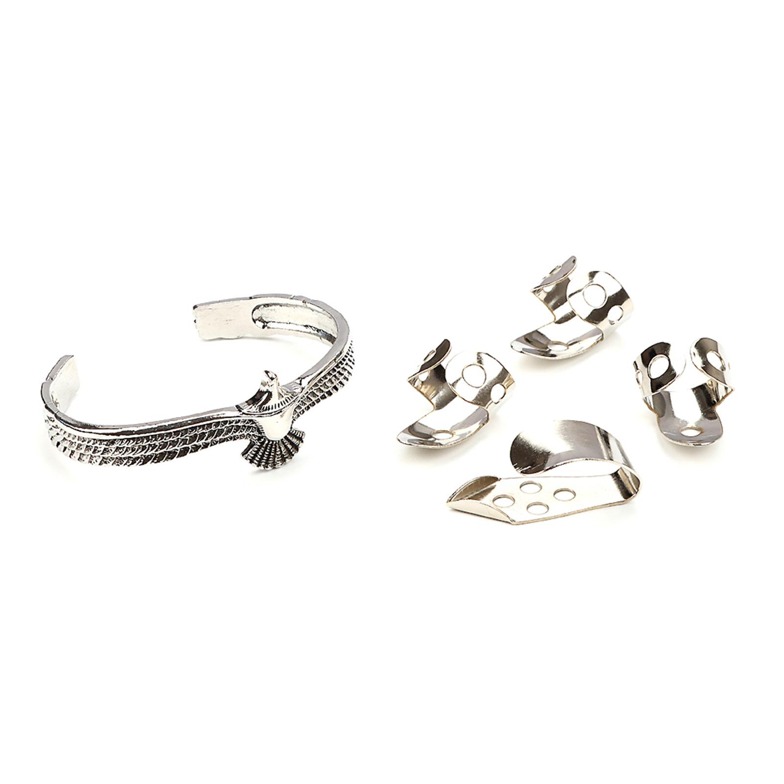 

Металлические медиаторы для большого пальца, защита для пальцев, открытый дизайн, медиатор, с браслетом-манжетой Eagle, прочный