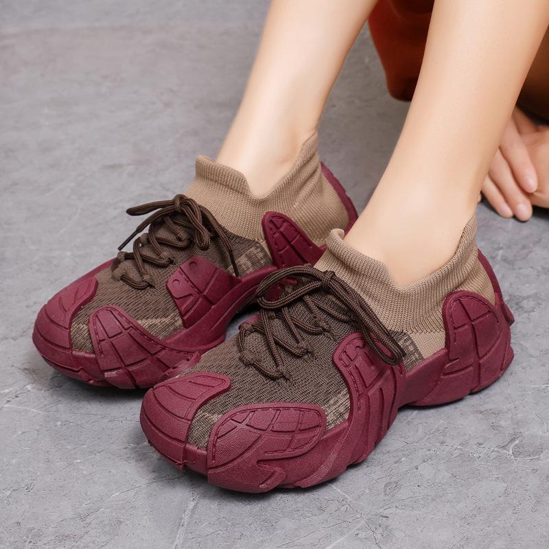 Casual socks shoes summer new fly-woven breathable sports casual shoes women's fashion versatile shoes