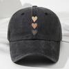 A Unisex Gradient Heart Print SoftTop Baseball Cap a Vintage Hat for Men And a Stylish Outdoor Sunshade Hat for Women