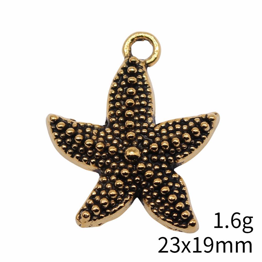 Seestern Meeres-Charms Kollektion Tier-Charms Für Strand-Thema DIY Armband Halskette Schmuckherstellung Zubehör Für