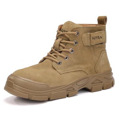 Mens Steel Toe Safety Work Boots Anti-Puncture Fire-Resistant Welding Shoes Industrial Use