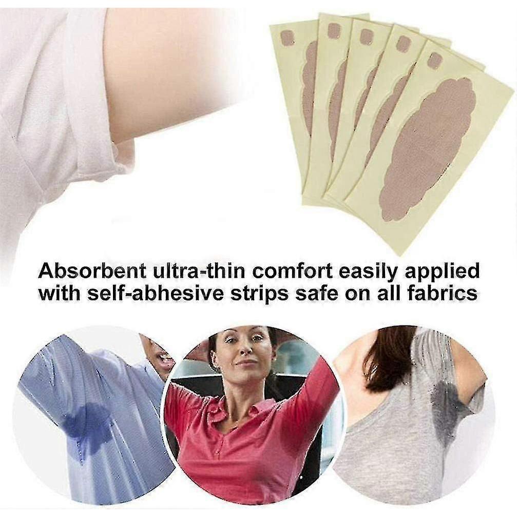 Underarm Sweat Pads, 10 Pcs Invisible Self-adhesive Cotton Armpit Antiperspirant Sticker, Disposable Anti Perspiration Absorbent Deodorant Prevention