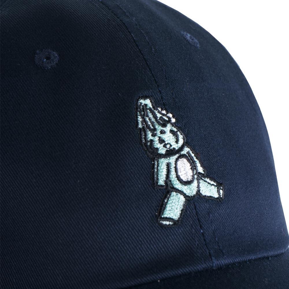 WHIMSY MIND Lethargy Rabbit Embroidered Ball Cap Navy