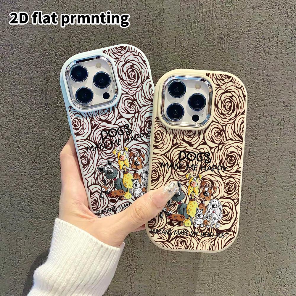 Phone Case: 2D Flat Design Suitable for iPhone 18 17 16 15 14 13 Pro, Couple Style, Cartoon Dog, Christmas and Halloween Gift