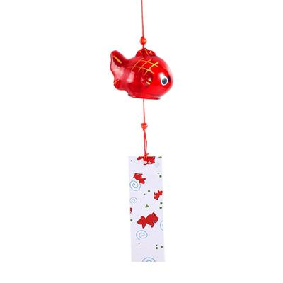 Wind Chime Chimes Japanese Glass Style Fish Garden Hanging Outdoor Decor Pendant Decorative Fish Ornament