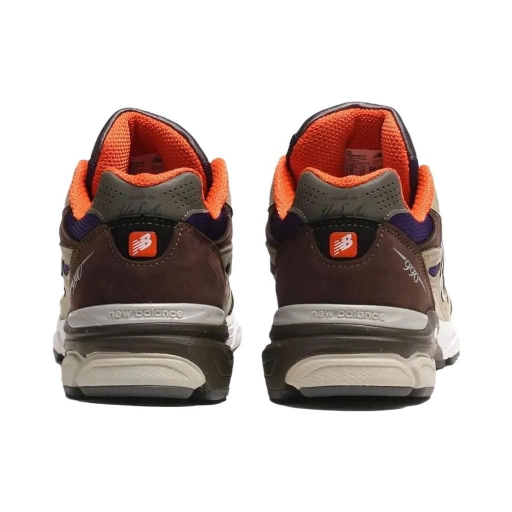 Teddy Santis X New Balance 990v3 Made In USA Tan Orange Unisex Sneakers Brown Blue M990BT3