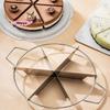 1 Stück Edelstahl Kuchenschneider Schneider - Gebäckportionierer Pizza Kuchenteiler für gleichmäßige 4-10 Stücke Küchen Backwerkzeug
