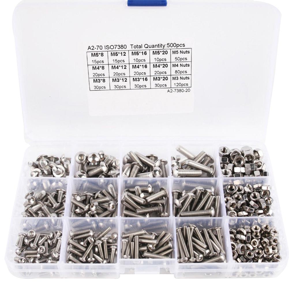 300pcs Lock Star Washer Assortment Stainless Steel M2.5 M3 M4 M5 M6 M8 External Toothed Screw Nut Flat Gasket Fastening Tool