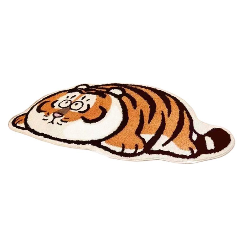 Thick Furry Carpets Cartoon Entrance Mat Toilet Mat Tiger Carpet Living Room