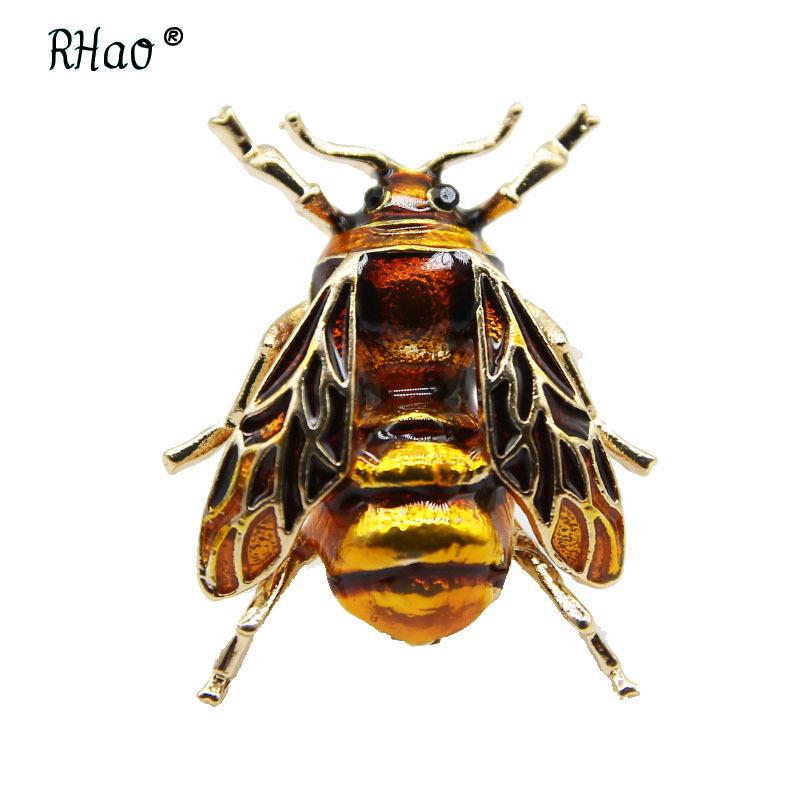 

Европейская и американская мода Эмалевая брошь в виде пчелы - Высококачественная сплавная расписная булавка-корссаж