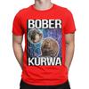 Funny Bober Kurwa Funny Beaver Meme Galaxy Universe T-Shirt for Men Round Neck Cotton T Shirts Short Sleeve Tee Shirt Tops