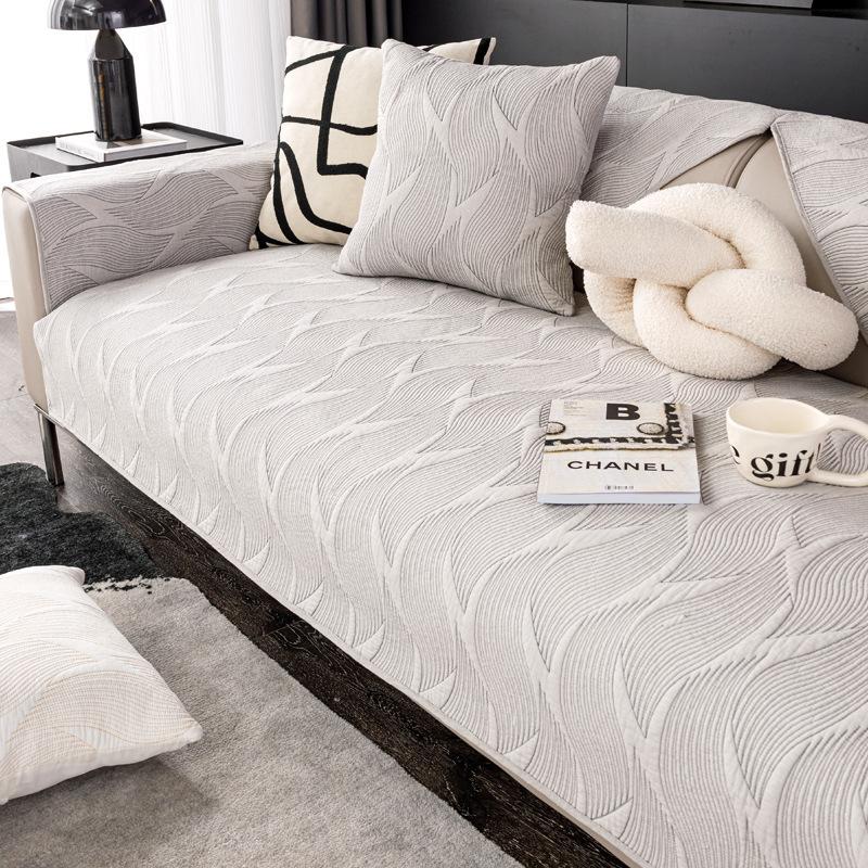 Cotton Washed Cotton Sofa Cushion Universal In All Seasons, Non-Slip Simple Modern Fabric Sofa Cover Seat Cushion New
