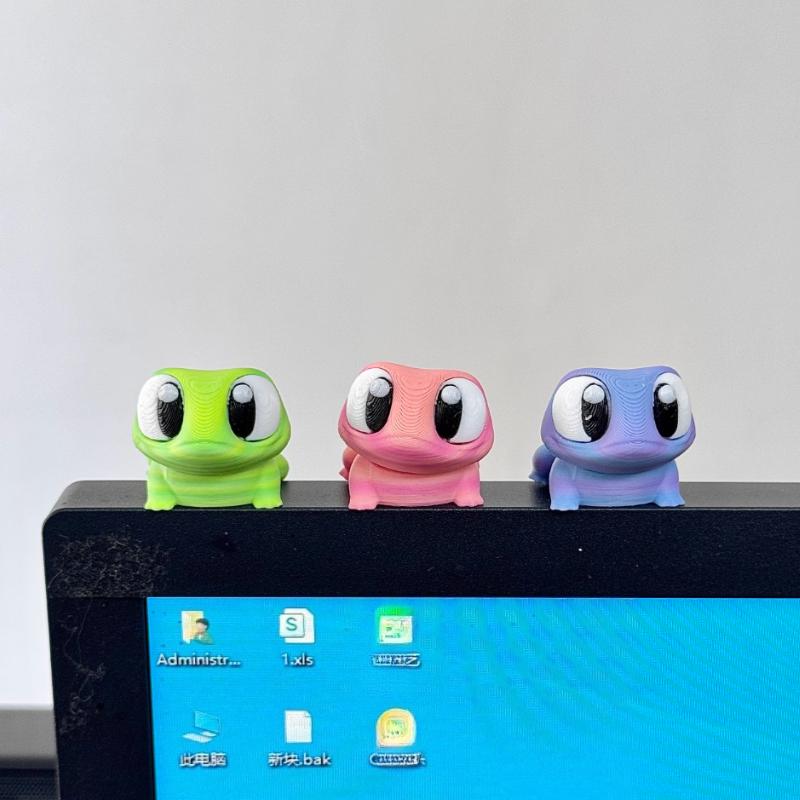 Poseable Big-Eyed Frog 3D Printed Model with Big Cute Eyes Head Turns & Tilts Decoration Toys