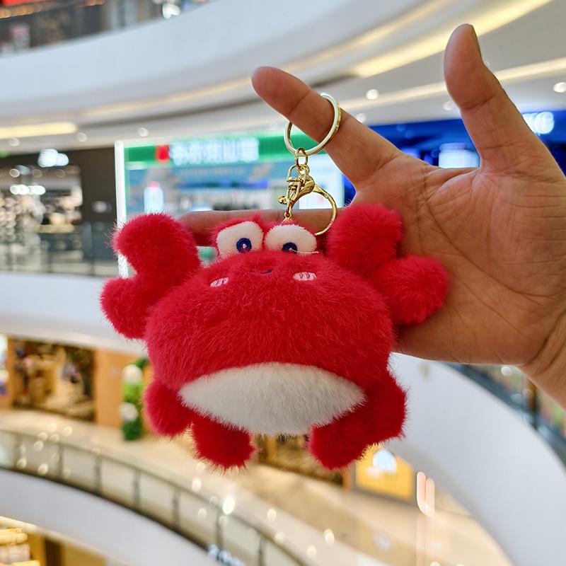 Adorable Crab & Lobster Plush Keychain Charm
