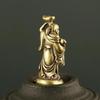 Copper Maitreya Buddha Miniatures Figurines Pocket Brass Small Statue Ornaments Home Decor Craft for Living Room Desk Decoration