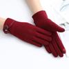 Velvet Warm Gloves Suede Mittens Full Finger Gloves Female Gloves Winter Gloves  Gloves