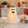 Creative Holiday Table Centerpiece Halloween Ghost Candy Bowl Stand with Remote Control, Large LED Lighted Event Tableware Cute Holder for Front Door