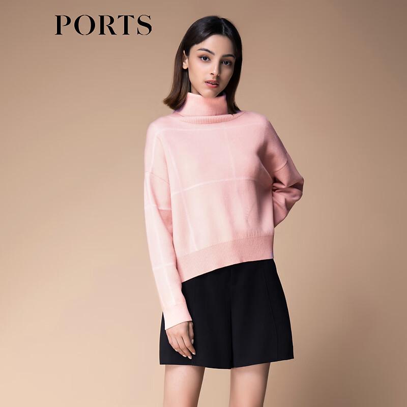 PORTS Women's Autumn/Winter Knitted High-Neck Pullover Sweater