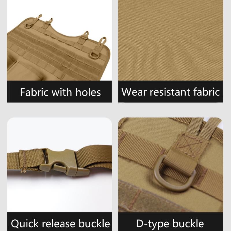 High Quality Multifunction 55*37CM 600D 6PCS In 1 Car Back Seat Tactical Hanging Storage Organizer