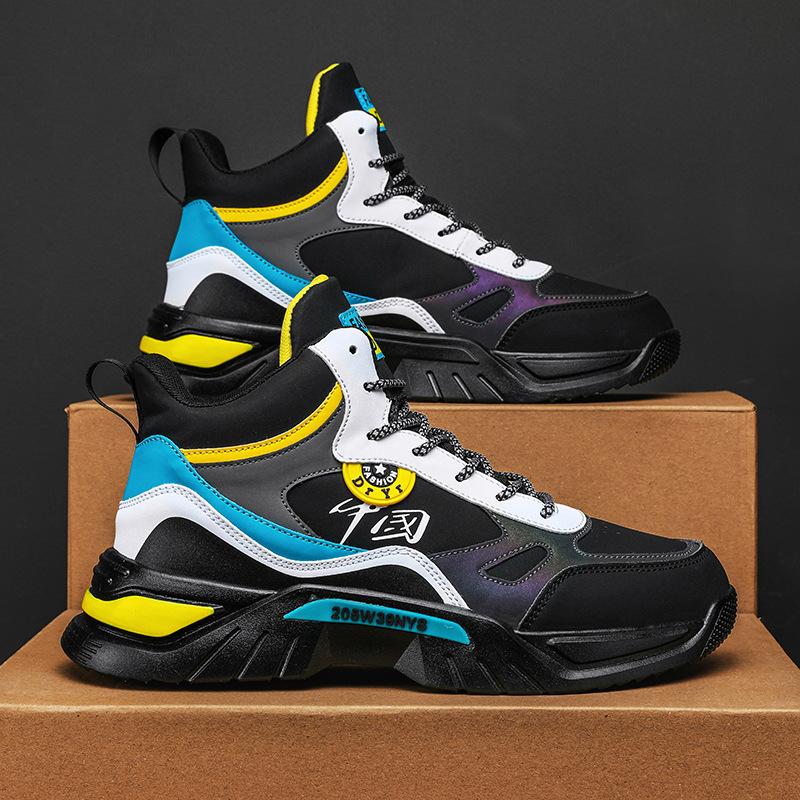 

Мужские кроссовки большого размера с высоким верхом, осенне-зимние спортивные повседневные кроссовки, мужские кроссовки-папы, универсальные студенческие кроссовки для бега 46