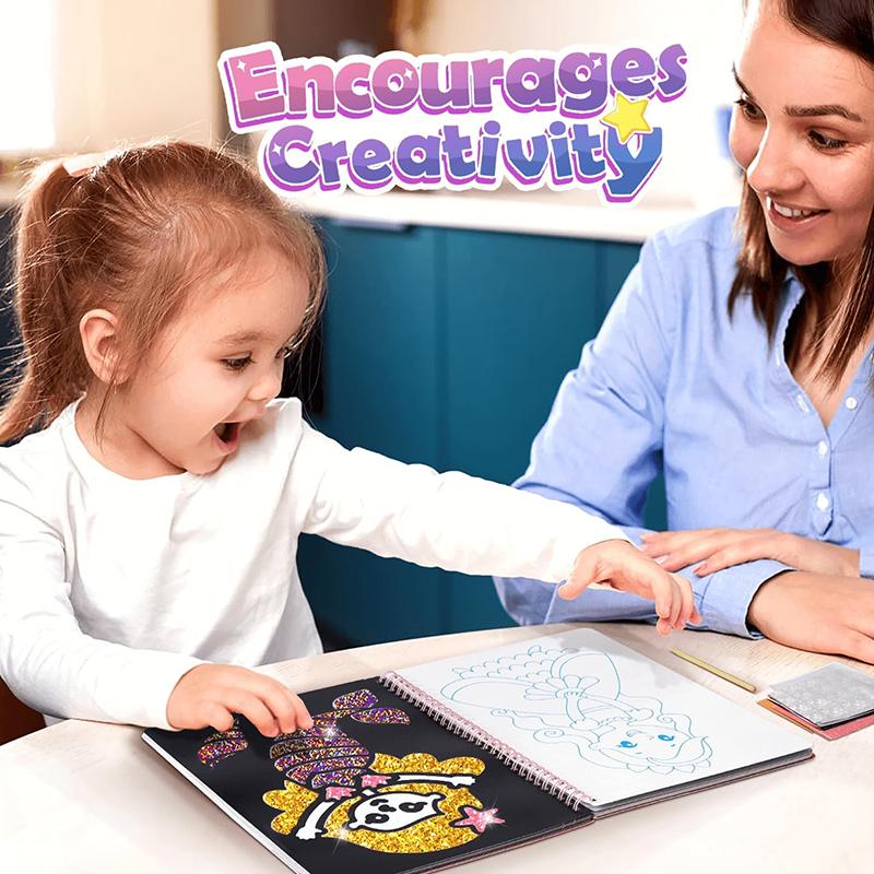 Foil Craft Activity No Mess Art Kit Fun Foil Art for Kids Adults Magnet Foam Paint by Sticker Peel and Press Foul Fun Craft Gifts for Girls  Boys