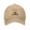 Born To Slay Forced To Work Lustige Shrek Baseballkappe Used Denim Snapback Hut für Unisex Damen Outdoor Verstellbare Passform Kappe Hut