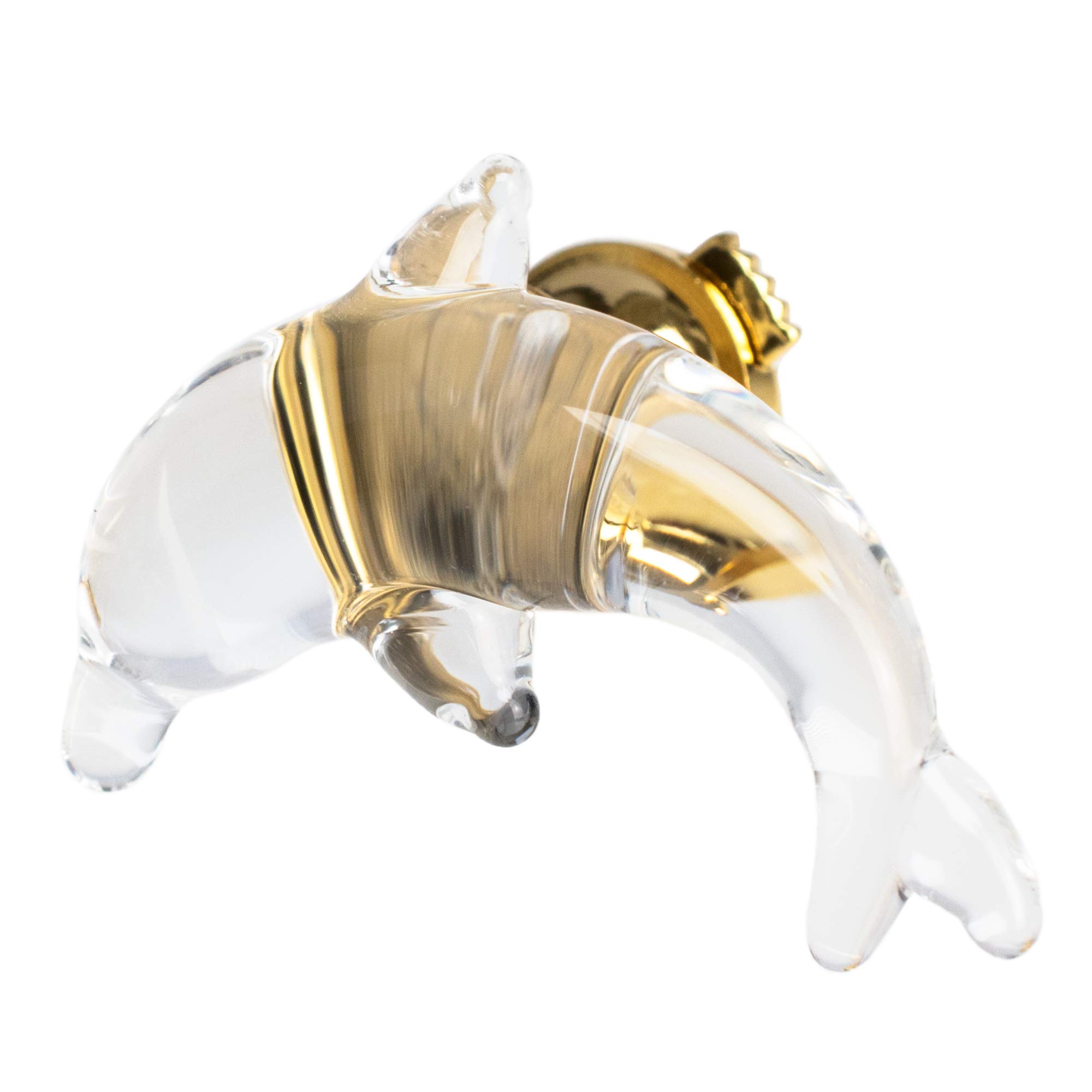 

Tabarat Дельфин Лацкан Зажим Сделано из Латуни Мужская Брошь, Значок, Булавка, Стекло, Япония, (Дельфин-Clear)