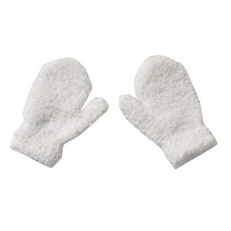 Теплые плюшевые толстые теплые перчатки зимние варежки из бархата кораллового флиса с закрытыми пальцами