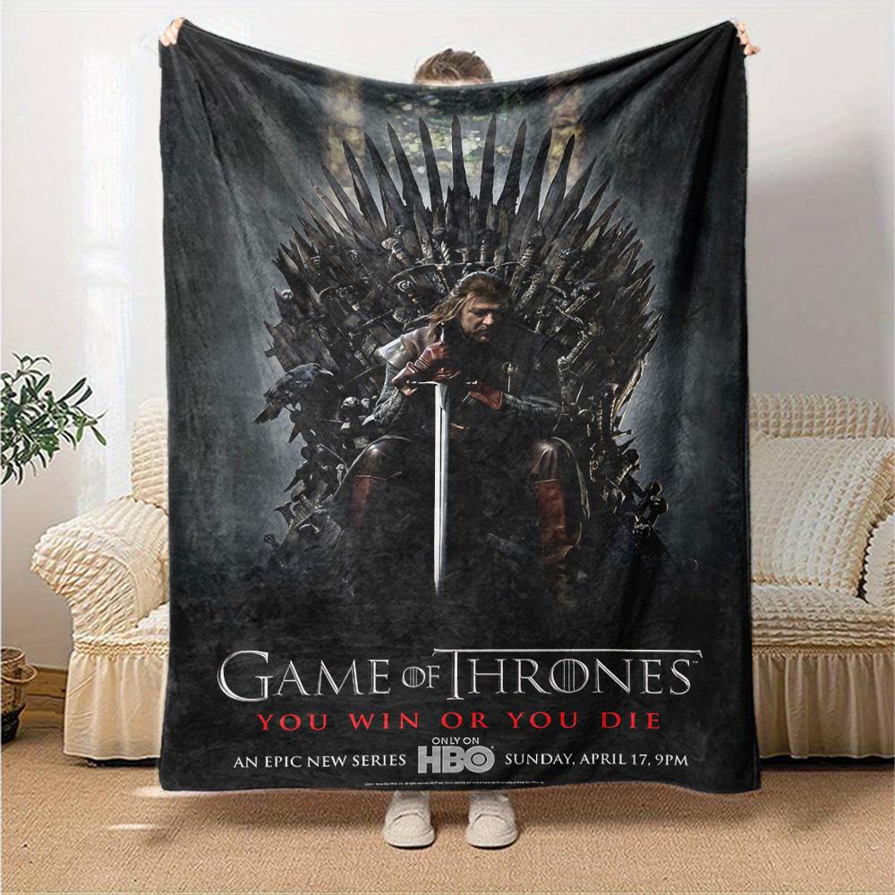 1pc Game of Thrones Flannel Blanket Soft Warm Throw for Home, Office, Travel, All-Season Cozy Bedding GiftL1177