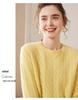 Women's Cashmere Knit Pullover: Thick Slim-Fit Round Neck Sweater for Autumn & Winter
