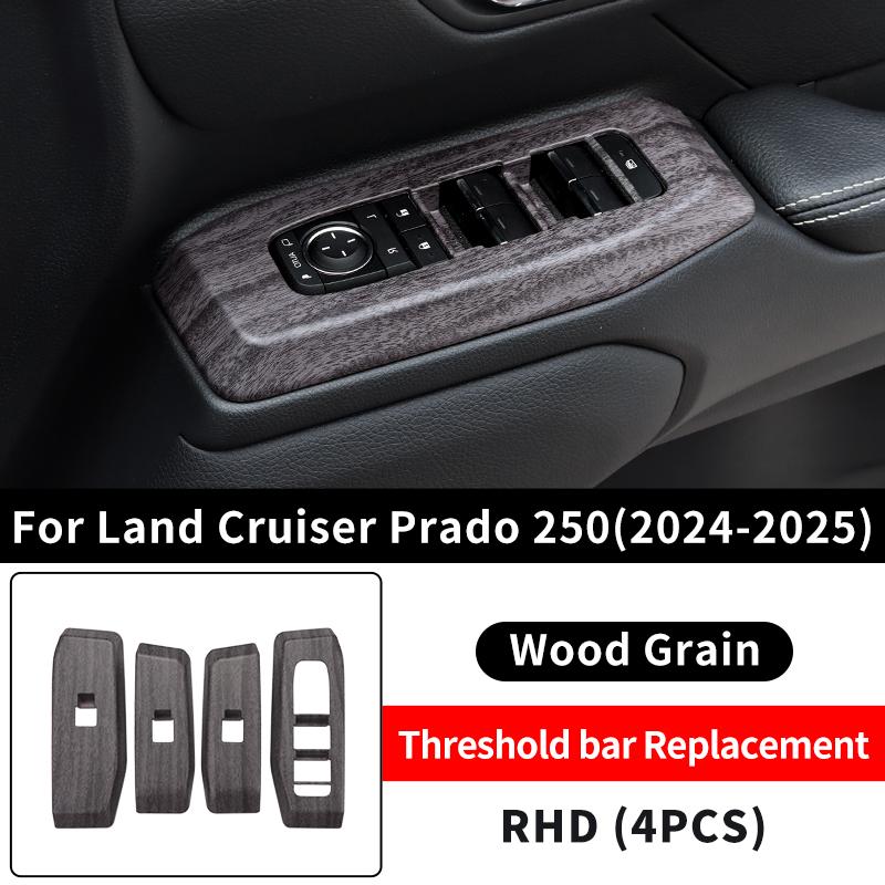 For Toyota Land Cruiser 250 2024 Windows Control Panel Decoration Protective Sticker Prado LC250 Interior Accessories Tuning