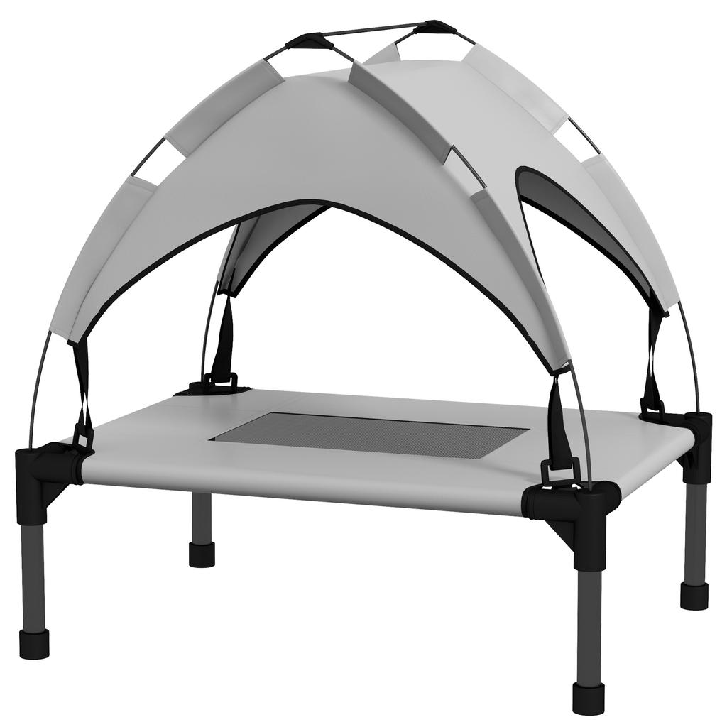 Cooling Raised Pet Bed W/ Washable Breathable Mesh, for Mini Small Dogs, 61 X 46 X 63cm - Light Grey