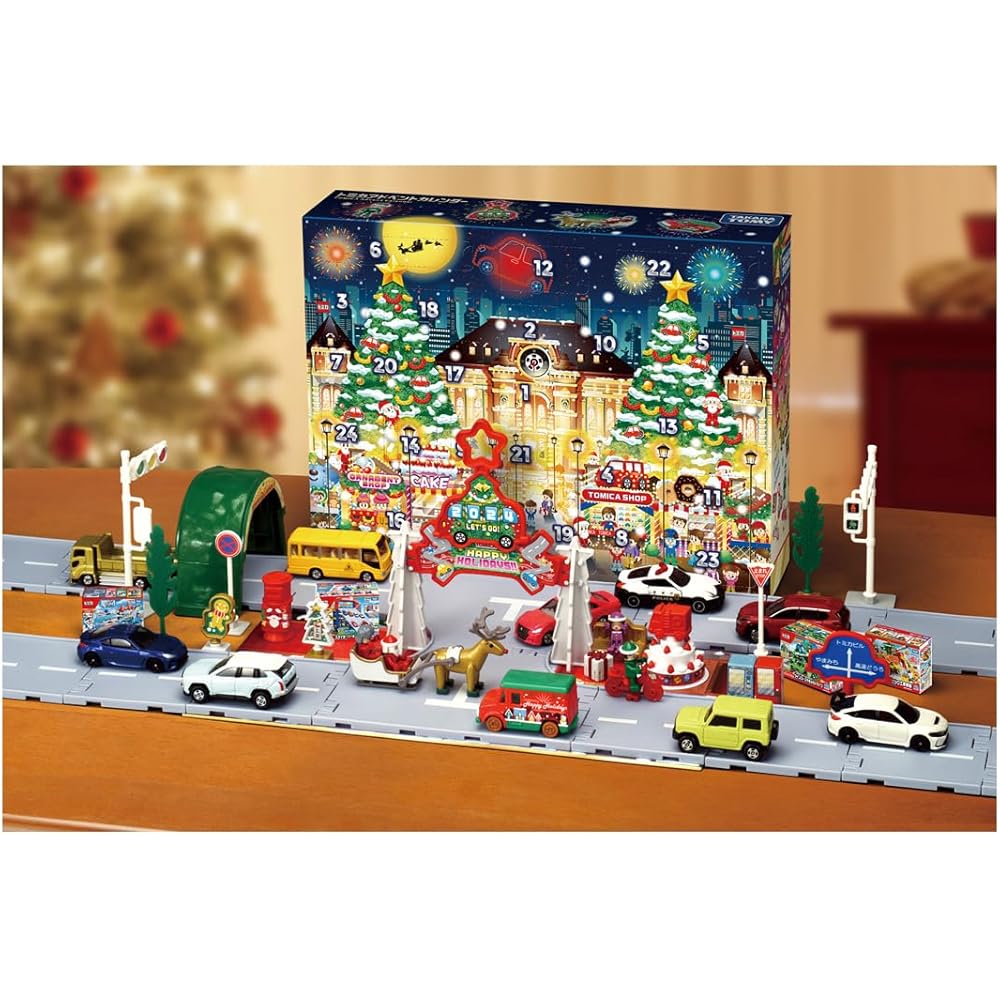 Takara Tomy Tomica Advent Calendar 2024 Mini Cars Toy for Ages 3 and Up