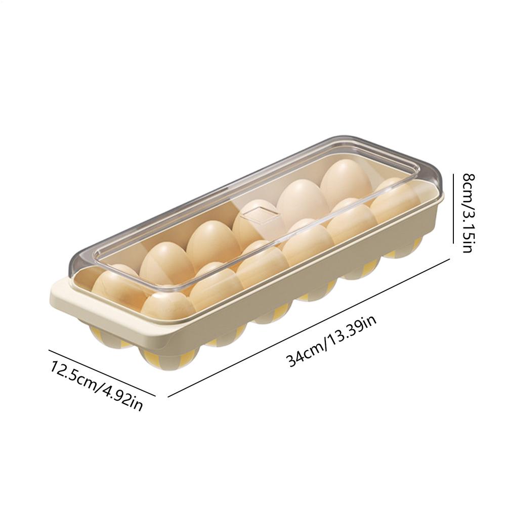 Egg Holders For Refrigerator 12 Slot Refrigerator Egg Storage Holder Space-Saving Dispenser Fridge Organizer