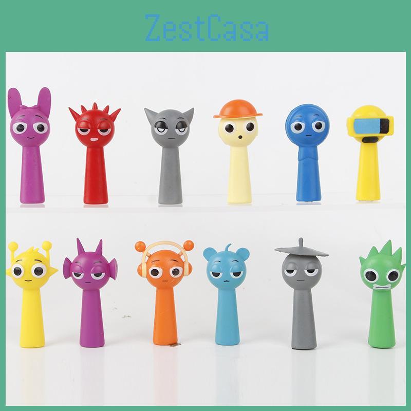 Rhythm Complete Sprunki Box Pvc Collectible Model Set Exciting 12 Character Box Blind