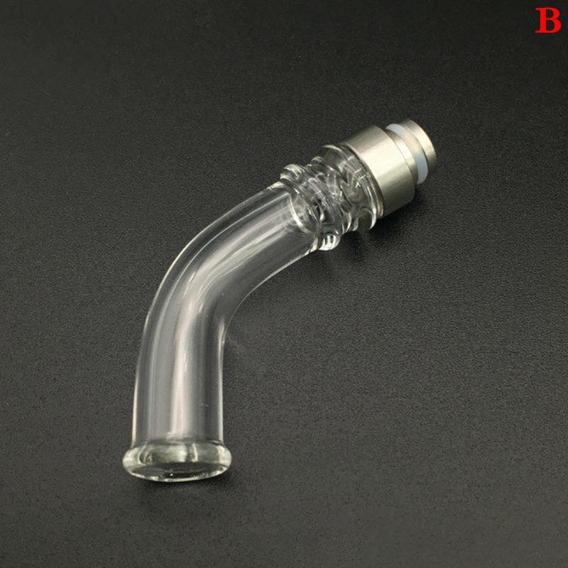 1Pcs 810/510 Stainless Steel Long Straw Tip Curved Glass Drip Nozzle Accessories