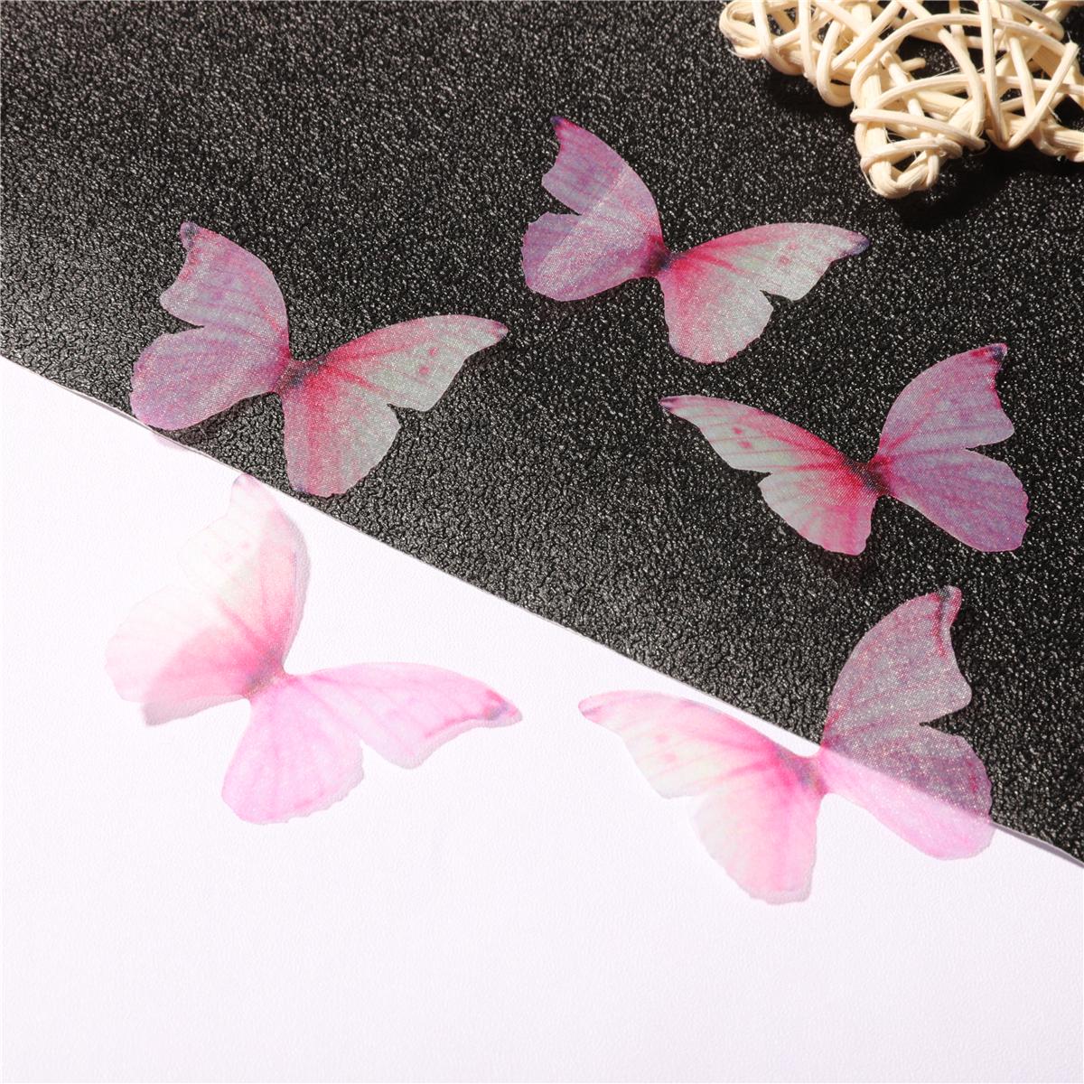 

10 шт. красочный тюль с крыльями бабочки, пленка, подвески, подвески, разъемы для изготовления ювелирных изделий своими руками, серьги 5x3.6mm