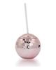 Disco Ball Cup with Straw Nightclub Party Wine Glass Drinks Beer Cocktail Cups for Bachelorette Birthday Beach Pool Decor