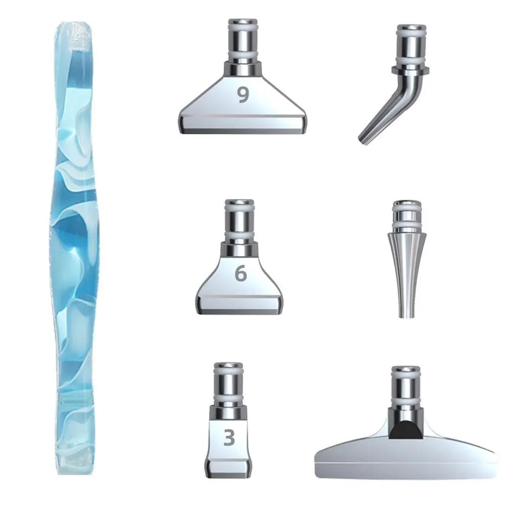 7 Adet/takım Reçine Elmas Boyama Kalemi Çevre Dostu Alaşım Yedek Kalem Başlıkları Çok Yerleştiriciler Nokta Matkap Kalemleri DIY Tırnak Sanatı Aracı