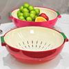 Plastic Drain Basket Double-layer Vegetable Strainer Fruit Vegetable Washing Basket  Kitchen