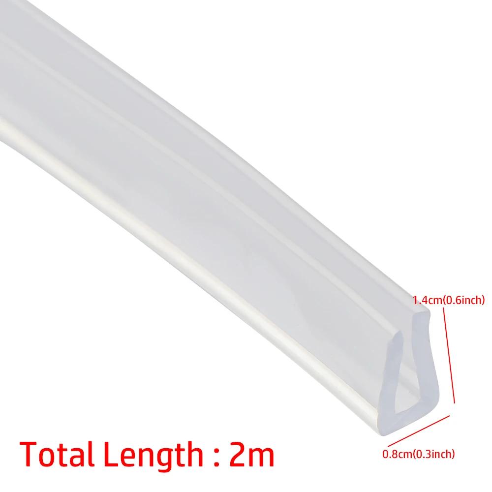 2 Meters New U-Shaped Multiple Size Rubber Edge Guard Strip Shower Door Sealing Tape Glass Protector Trim Edge Banding Tape