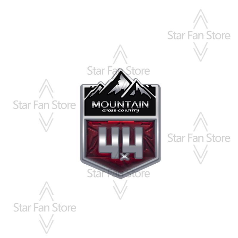 Metal Mountain Cross-country 4X4 Grille Badge Pattern Stickers Car Trunk Body Emblem Decal For Jeep Wrangler Chevrolet Toyota FJ ALW1