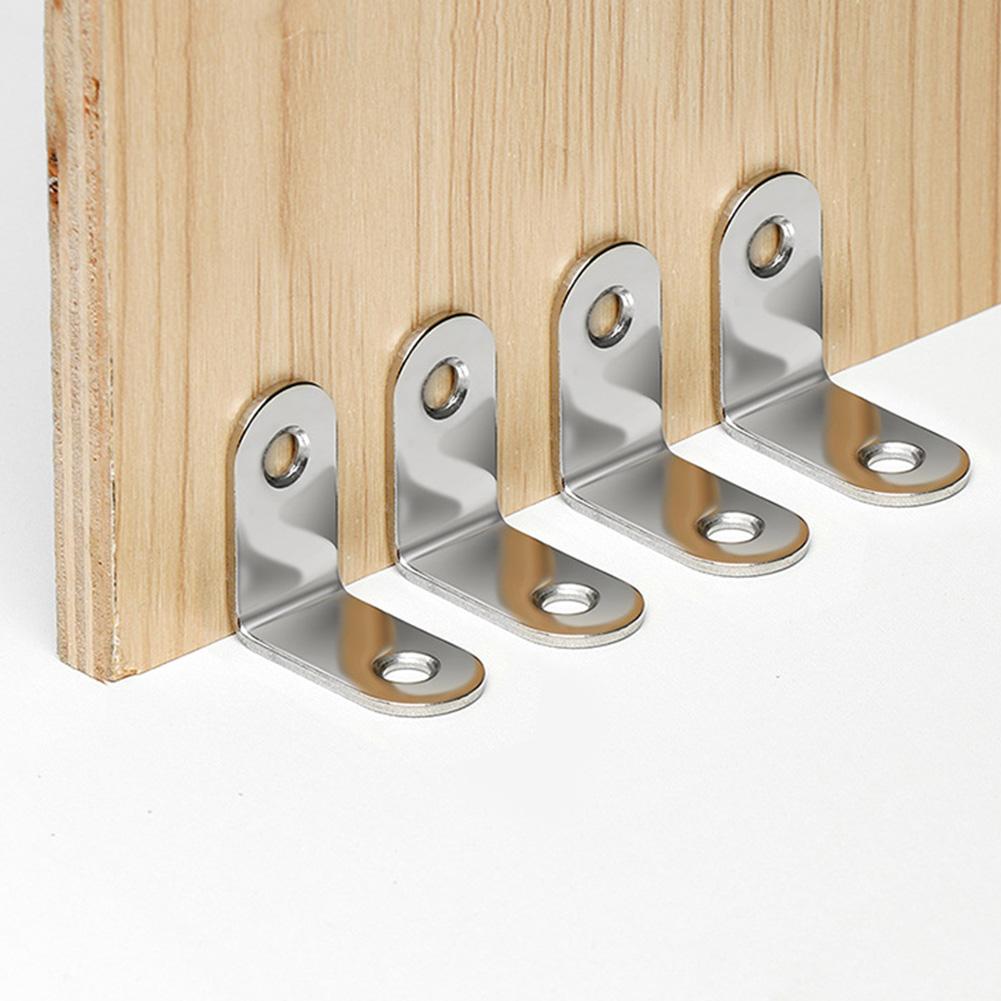 L Shaped Right Angle Bracket with Screw Furniture Joint Bracket Cabinet Support Frame for Particle Boards Tables Beds Chairs
