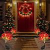 LED Solar Christmas Flower Poinsettia Artificial Flower Light, Suitable for Decorating Christmas Gardens, Lawns, and Courtyards